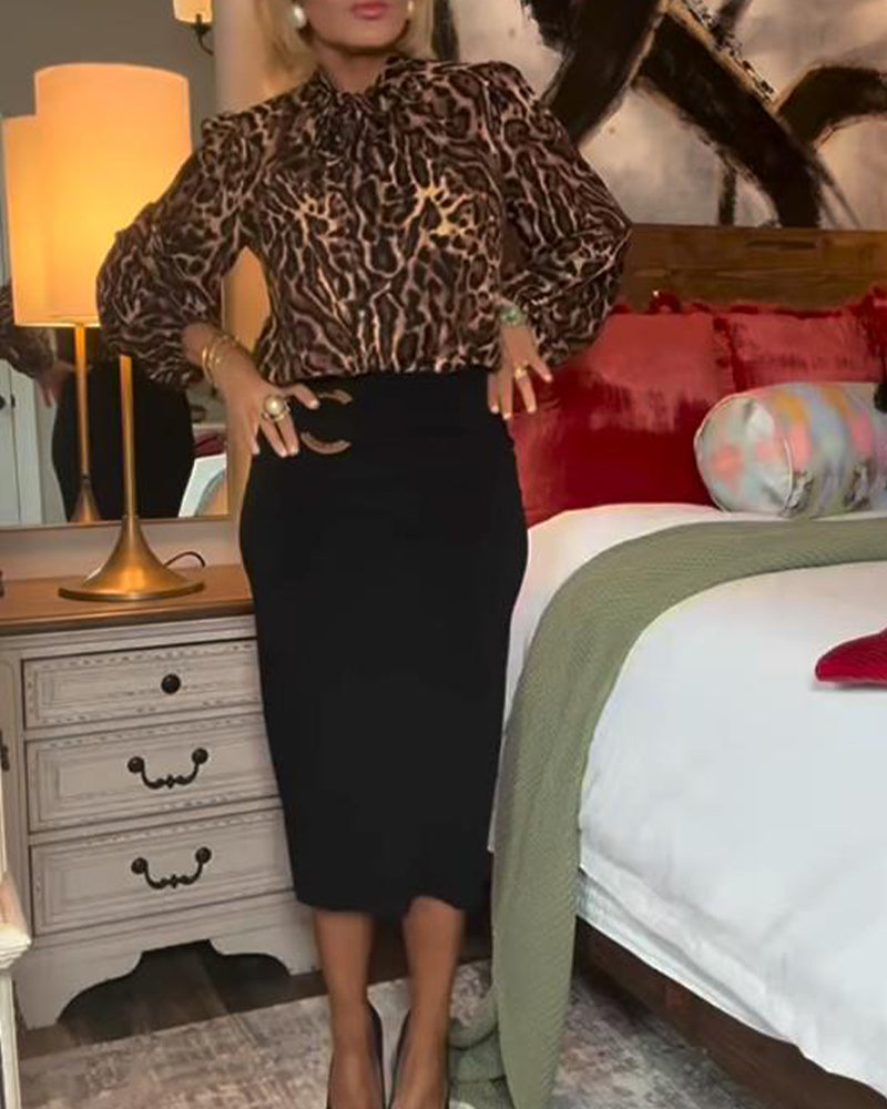 Shirt Met Temperamentele Luipaardprint – Een Must-Have Voor Elegante Vrouwen
