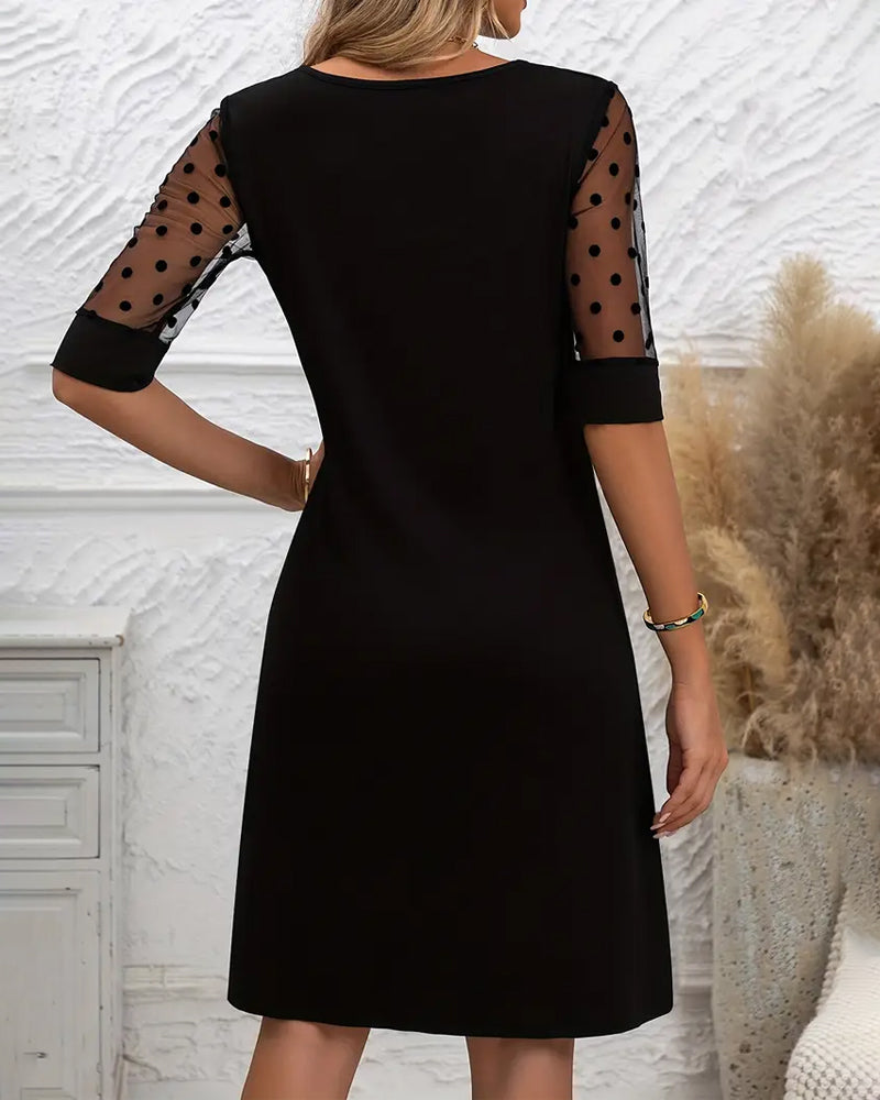 Elegante Jurk Met Tüllpanelen