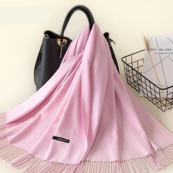 Kasjmieren winterash shawl - luxe dameswrap