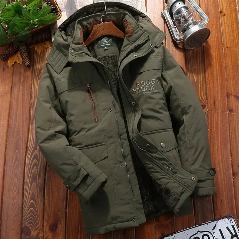 Parka jack - robuuste fleece-gevoerde buitenjas voor mannen