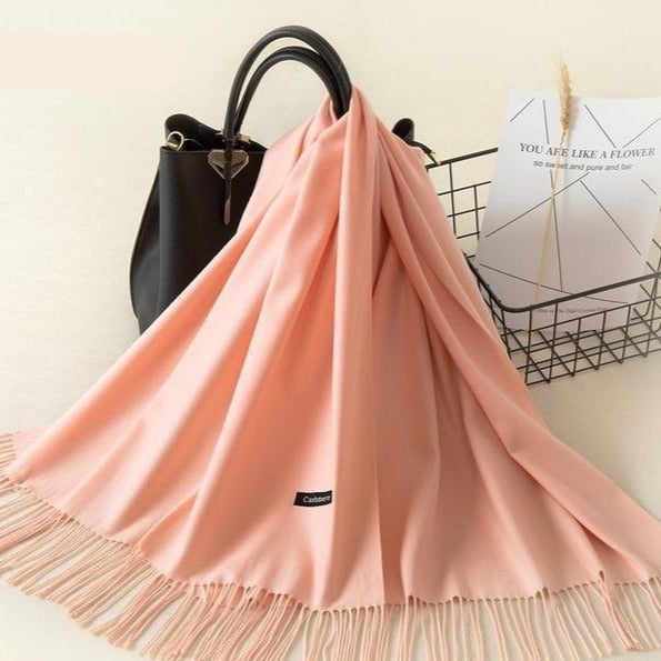 Kasjmieren winterash shawl - luxe dameswrap