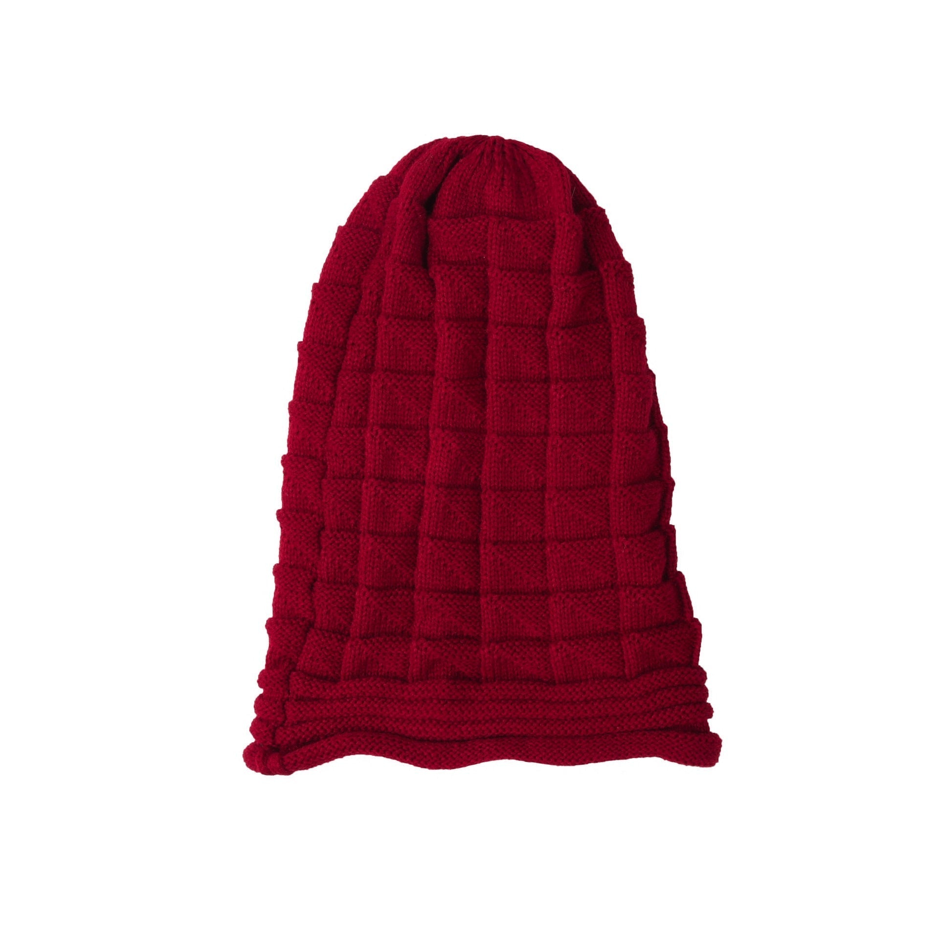Gebreide slouch beanie - trendy winterhoed voor dames