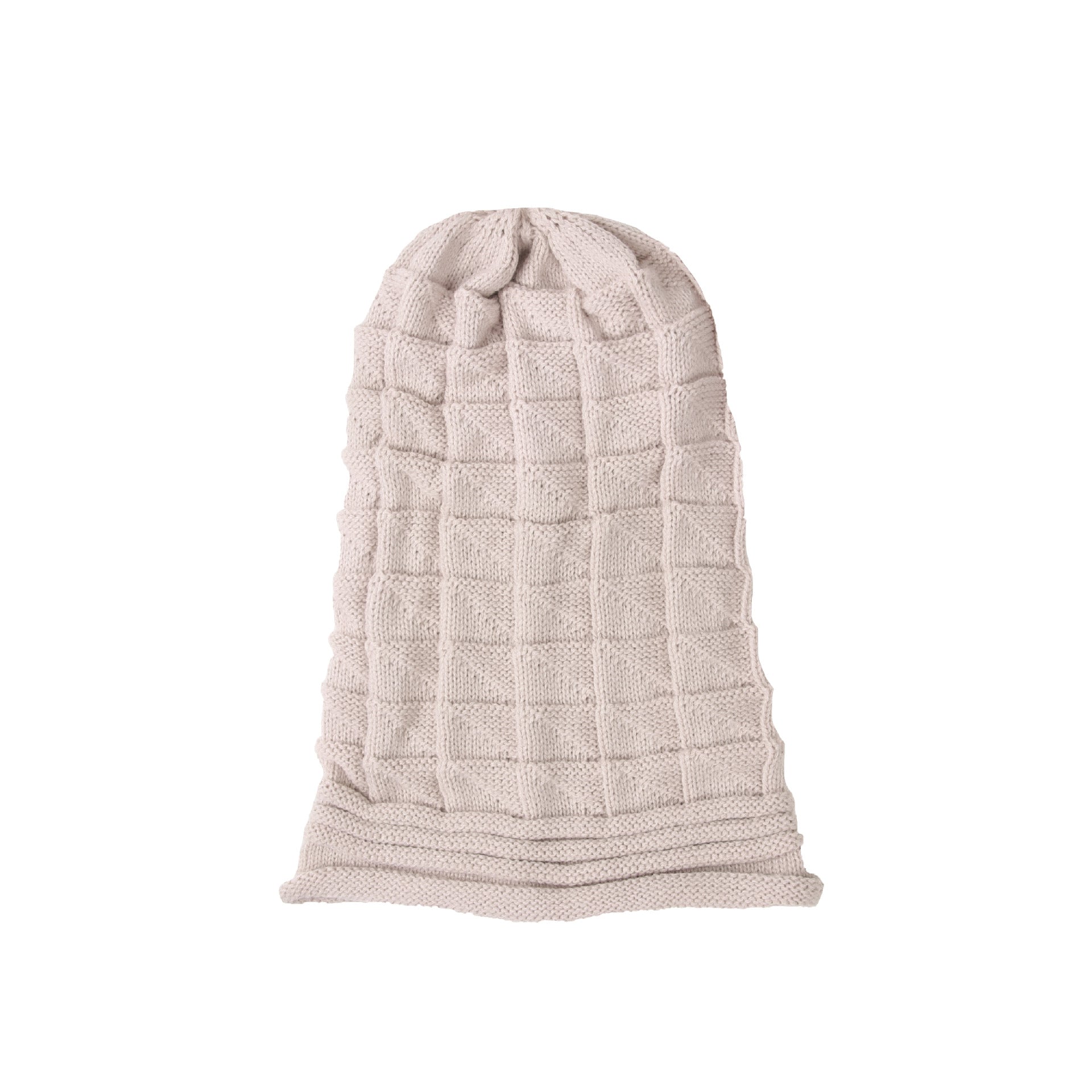 Gebreide slouch beanie - trendy winterhoed voor dames