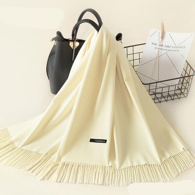 Kasjmieren winterash shawl - luxe dameswrap