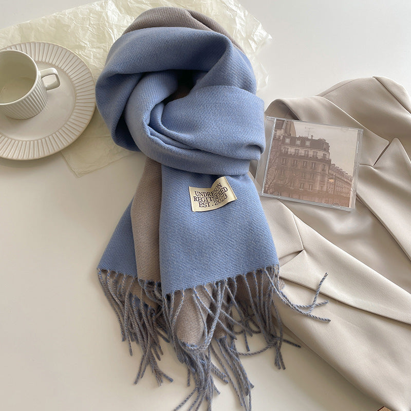Verzorgende dubbelzijdige sjaal - luxe cashmere-gevoel dameswrap