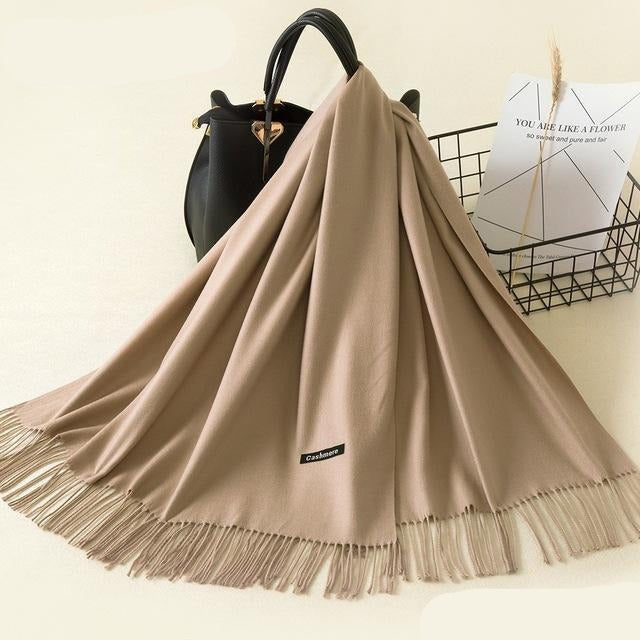 Kasjmieren winterash shawl - luxe dameswrap