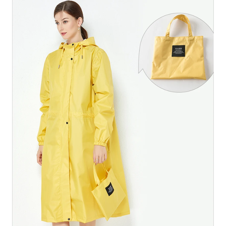 Waterdichte regenjas - lange dames waterdichte jacket