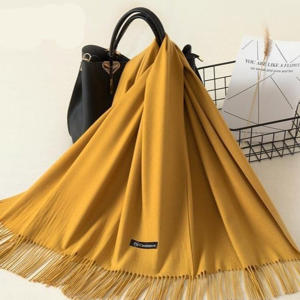 Kasjmieren winterash shawl - luxe dameswrap