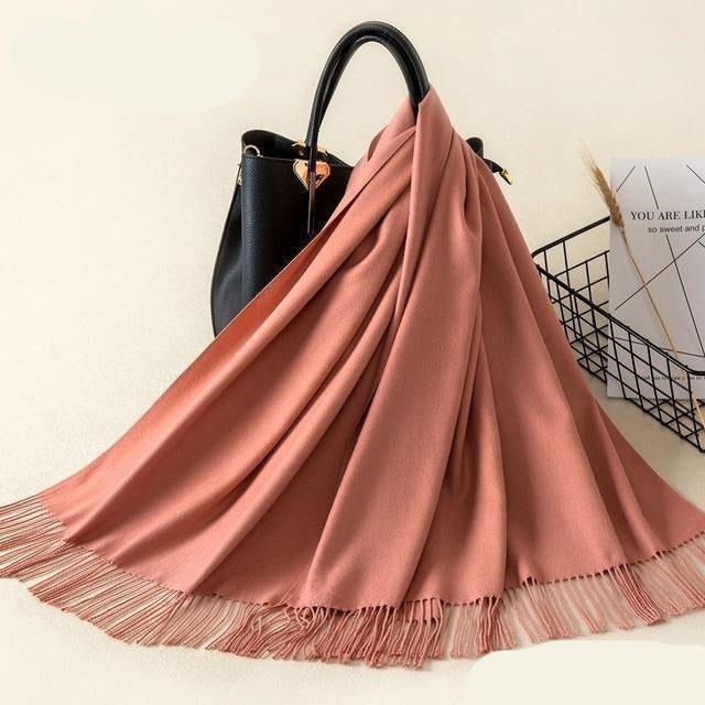 Kasjmieren winterash shawl - luxe dameswrap