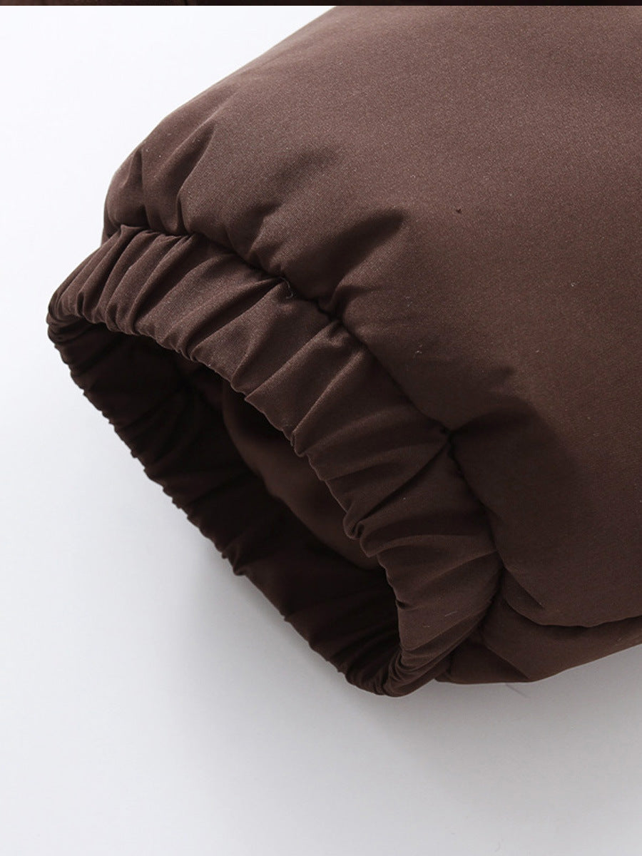 Korte gewatteerde jas met rits en capuchon - winterjas voor dames