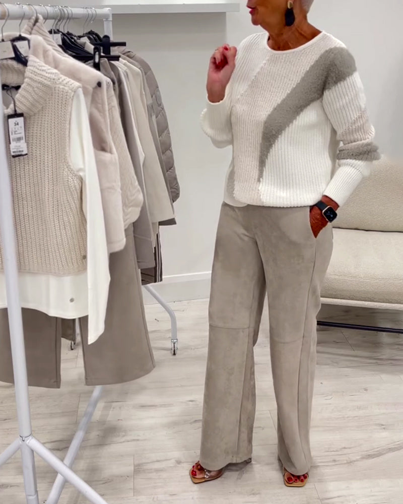 Trui Crew Neck Comfortabel Casual