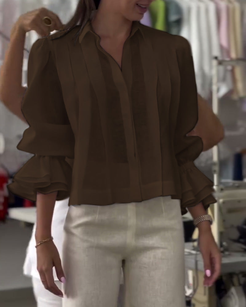 Shirt Puffmouw Ruffle