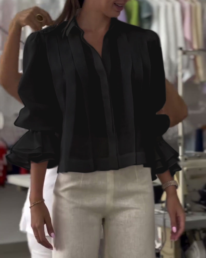 Shirt Puffmouw Ruffle