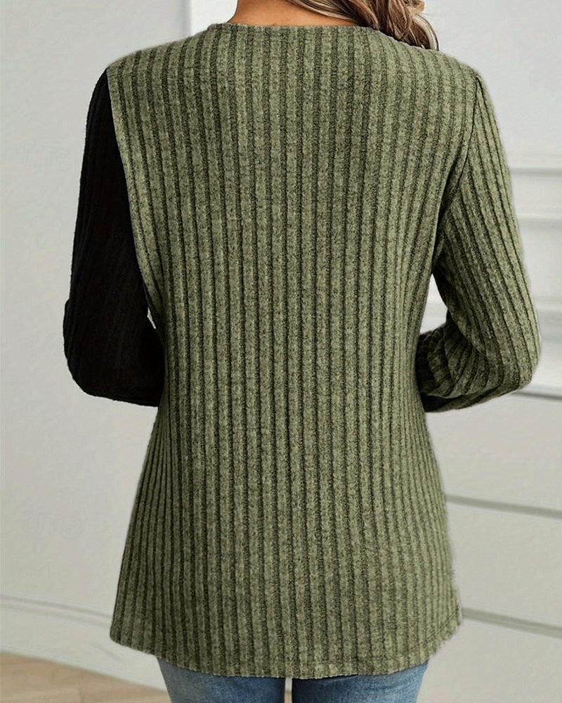 Blouse Kantdetail Slim Fit