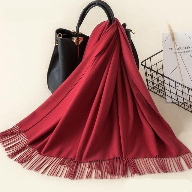 Kasjmieren winterash shawl - luxe dameswrap