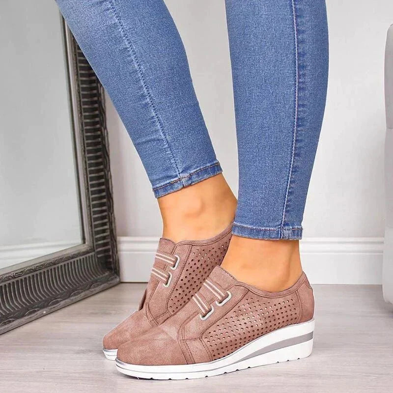 Dames wedge sneakers - ademende orthopedische schoenen voor een fijne fit