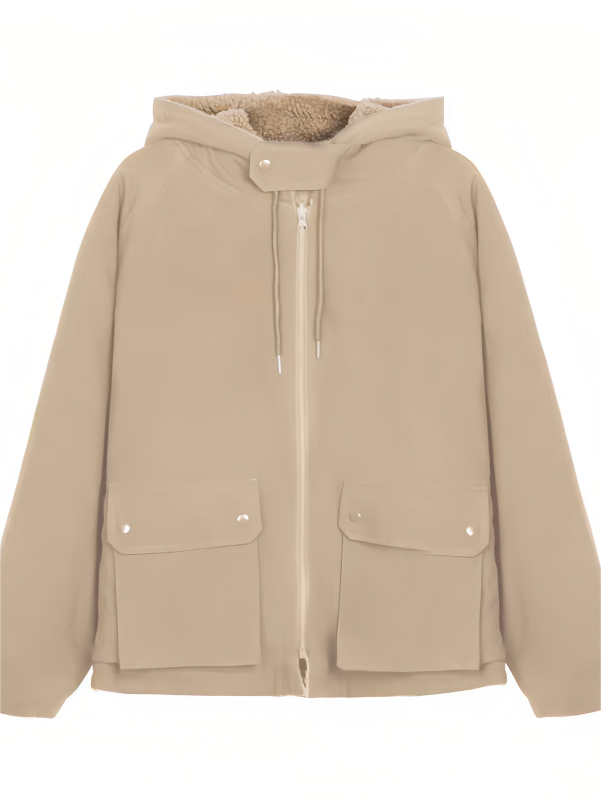 Omkeerbare dames fleece parka - warme winterjas