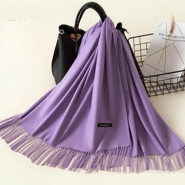 Kasjmieren winterash shawl - luxe dameswrap