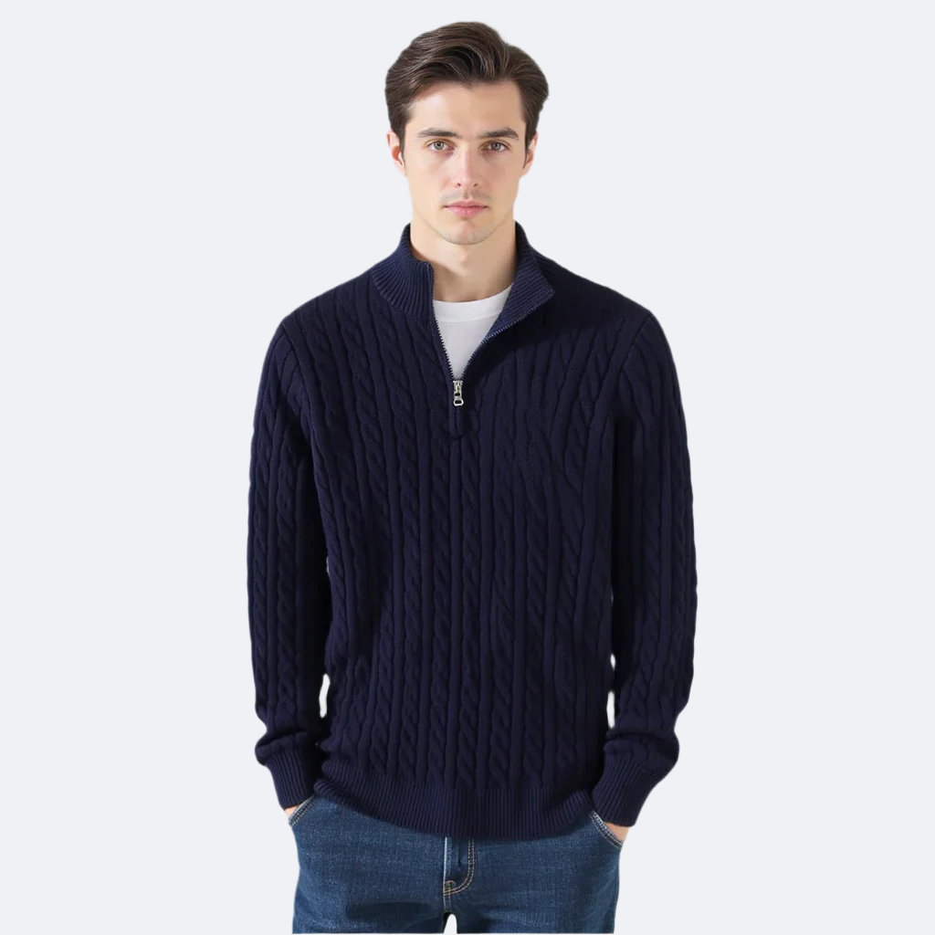 Monza Quarter Zip-Up Sweater