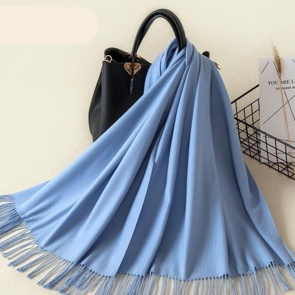 Kasjmieren winterash shawl - luxe dameswrap