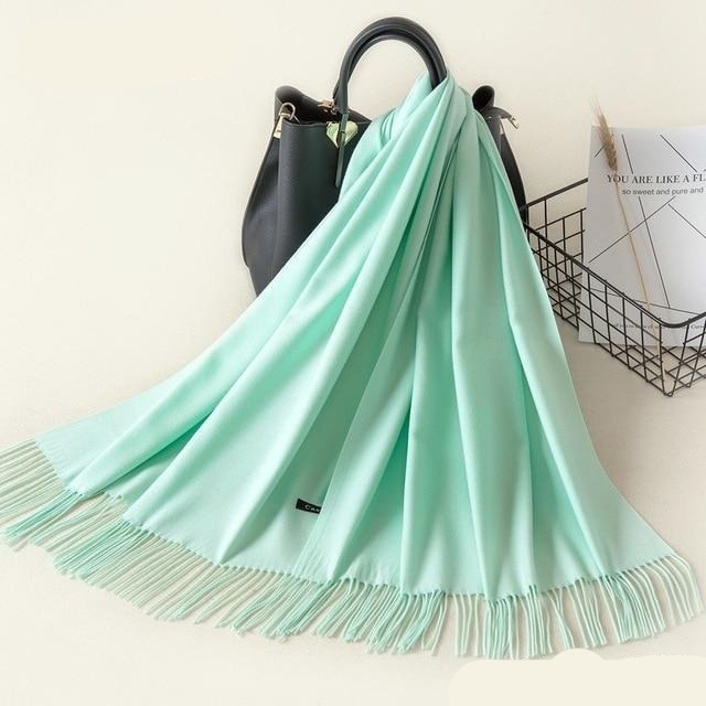 Kasjmieren winterash shawl - luxe dameswrap