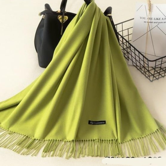 Kasjmieren winterash shawl - luxe dameswrap