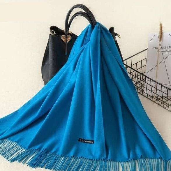 Kasjmieren winterash shawl - luxe dameswrap