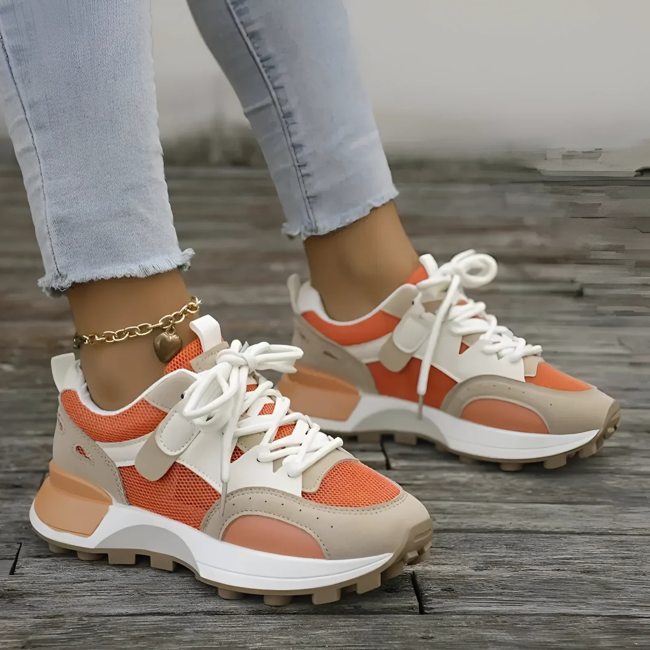 Dames gezellige antislip enkel sneakers - trendy sportieve schoenen