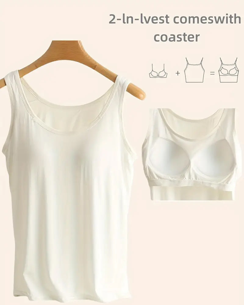 Cami Top Eén Stuk Effen Basisstuk