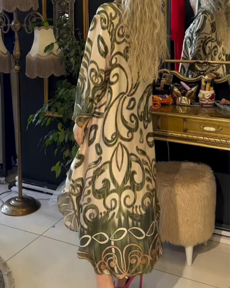 Losse en elegante jurk met print