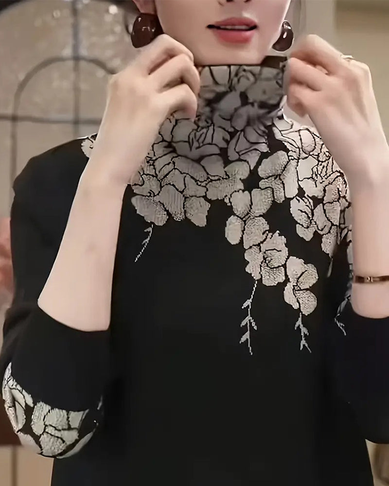 Trui Mode Coltrui Bloemenjacquard