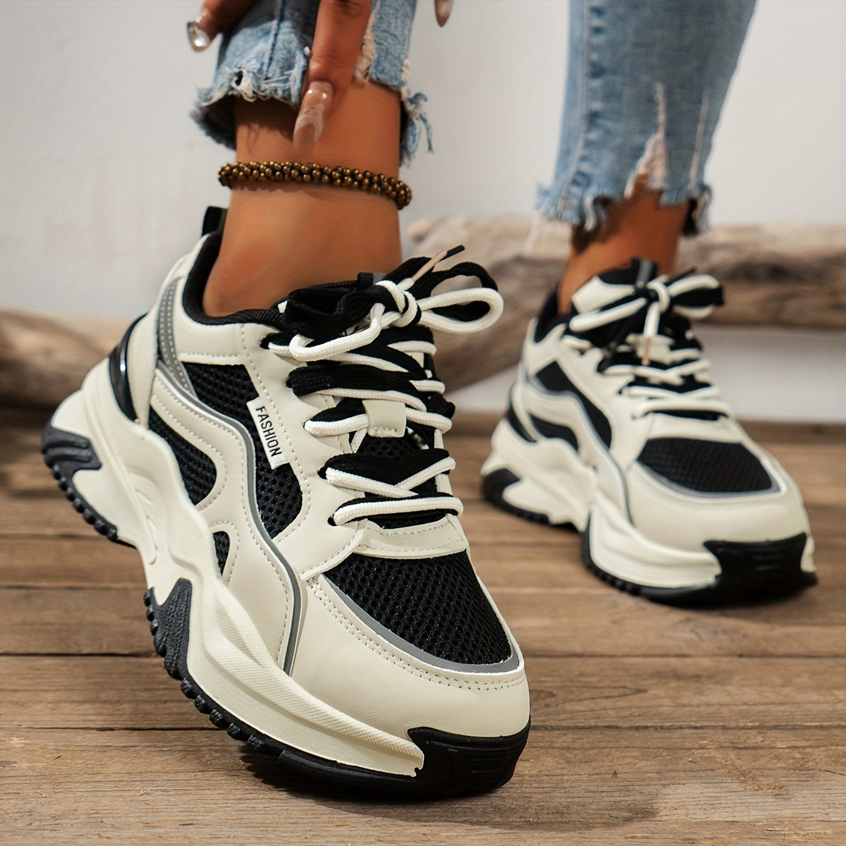 Chunky sneakers - trendy dames sportschoenen met hoge grip zool