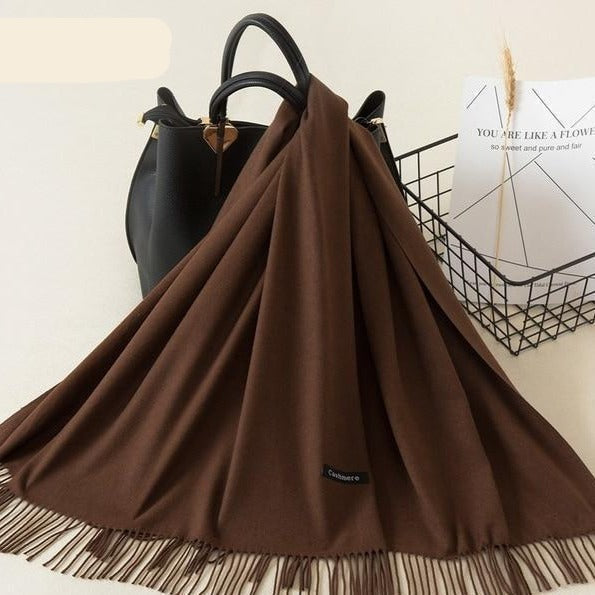 Kasjmieren winterash shawl - luxe dameswrap