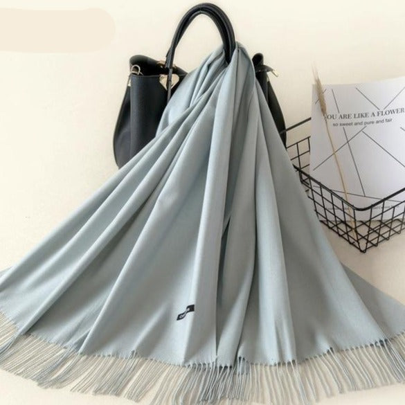 Kasjmieren winterash shawl - luxe dameswrap