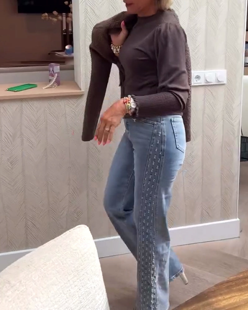 Trui Pofmouw Gebreid