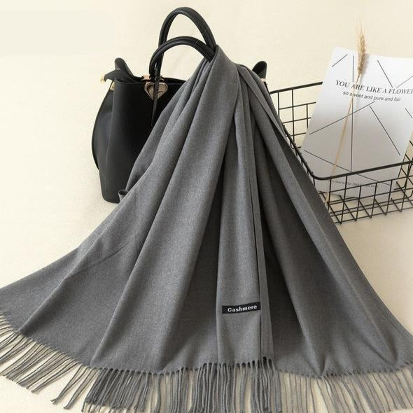 Kasjmieren winterash shawl - luxe dameswrap