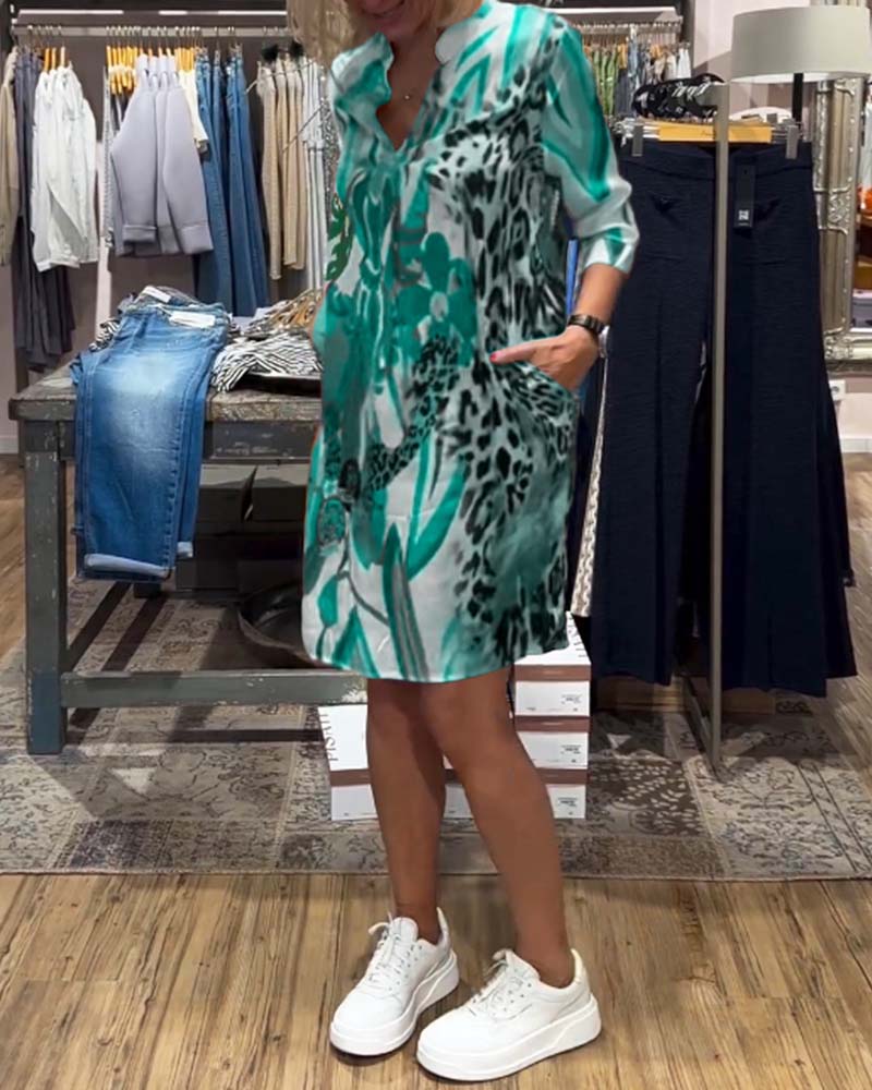 Dagelijkse casual kleurenjurk voor dames