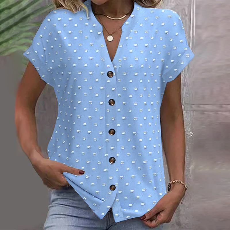Blouse Met Drop Shoulder In Blauw