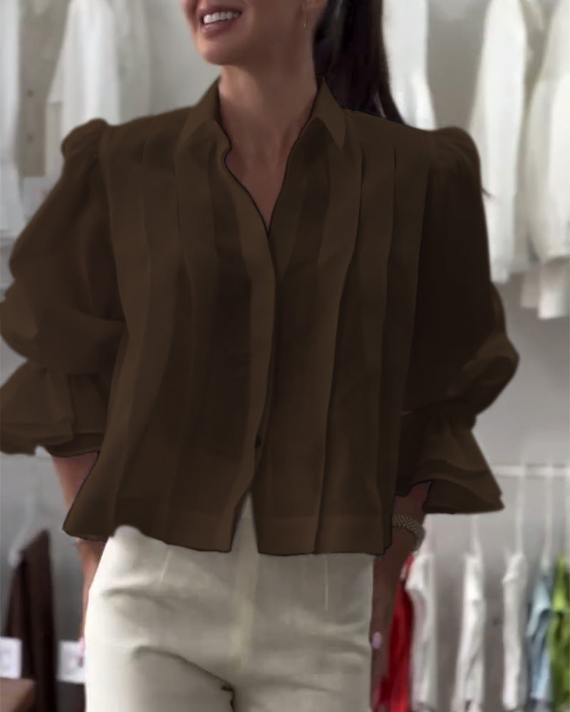 Shirt Puffmouw Ruffle