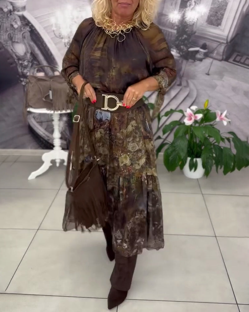 Jurk Elegant Bloemenprint Lang