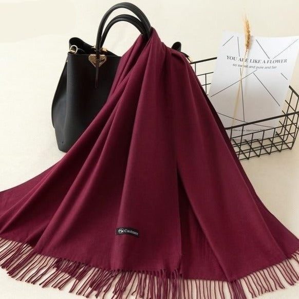 Kasjmieren winterash shawl - luxe dameswrap