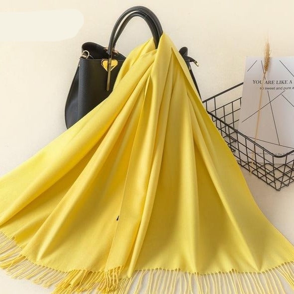 Kasjmieren winterash shawl - luxe dameswrap