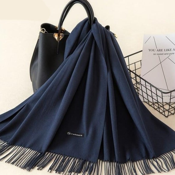 Kasjmieren winterash shawl - luxe dameswrap