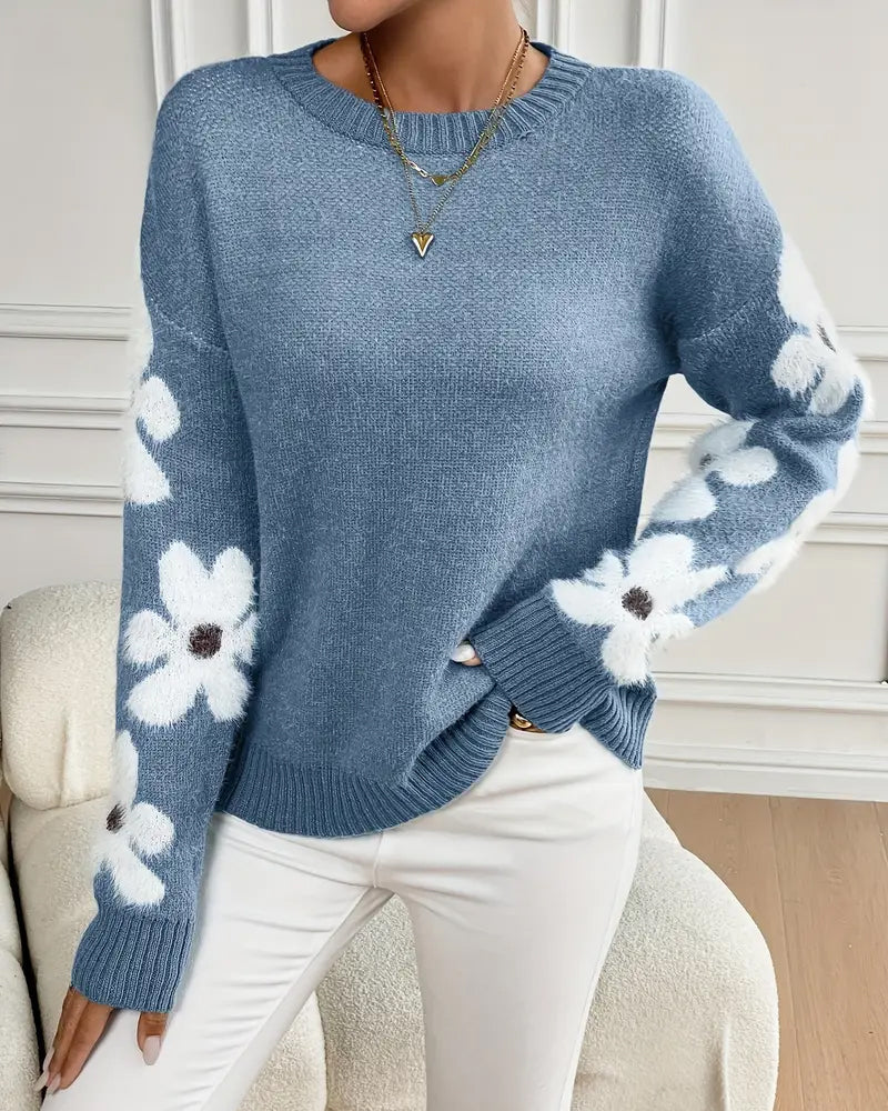Pluche Trui Met Bloemen