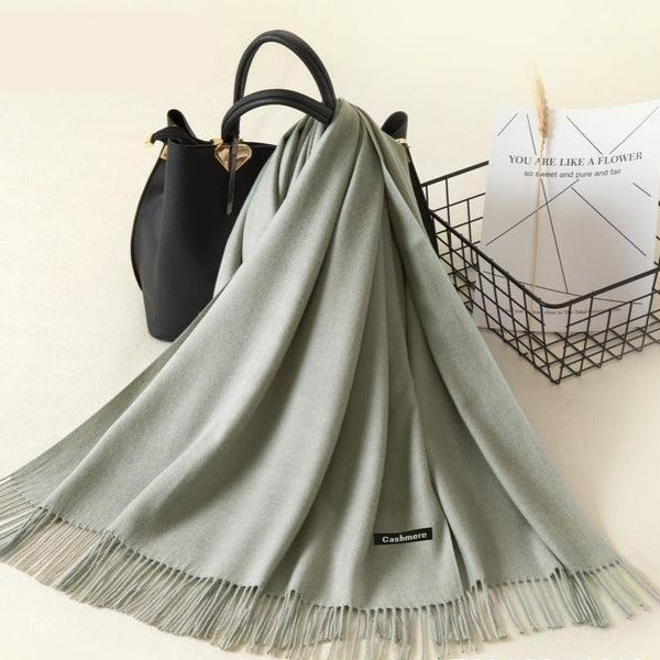 Kasjmieren winterash shawl - luxe dameswrap