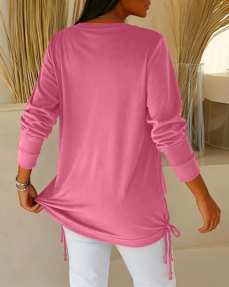 Pailletten Top Met Contrasterende Kleuren In Tweedelig Look