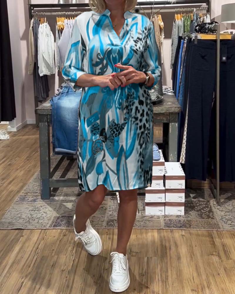 Dagelijkse casual kleurenjurk voor dames