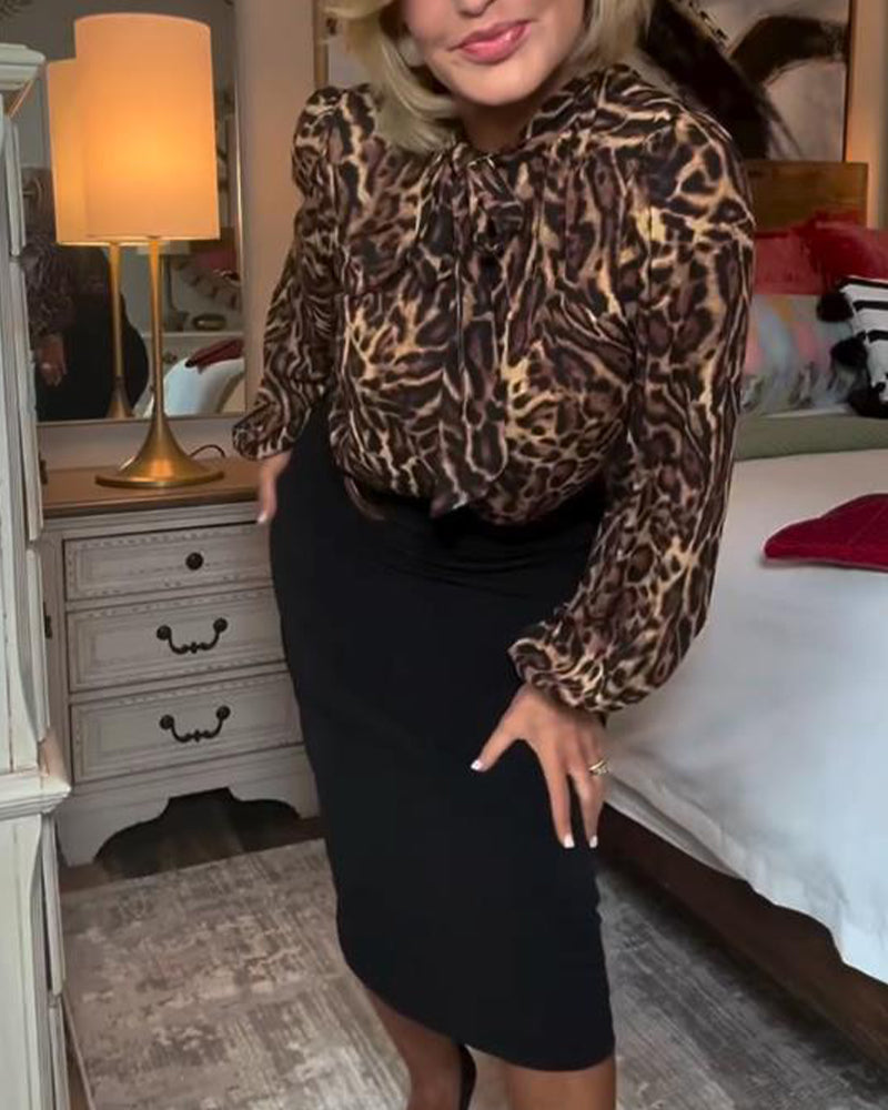 Shirt Met Temperamentele Luipaardprint – Een Must-Have Voor Elegante Vrouwen