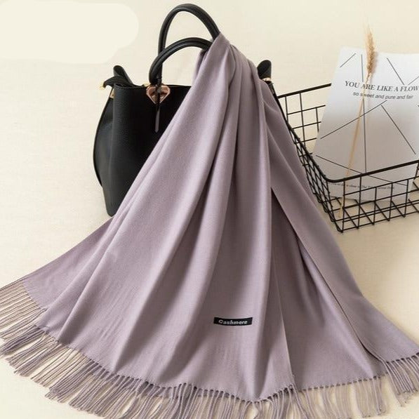 Kasjmieren winterash shawl - luxe dameswrap