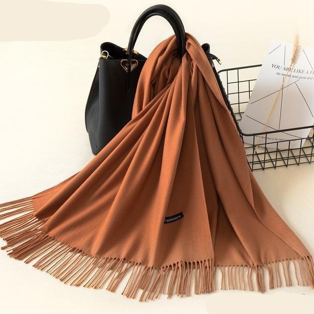 Kasjmieren winterash shawl - luxe dameswrap